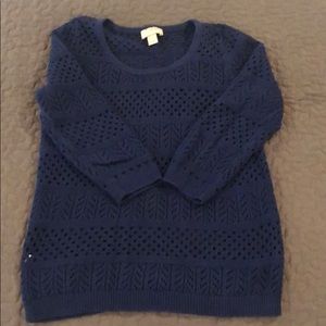 3/4 sleeve crochet sweater